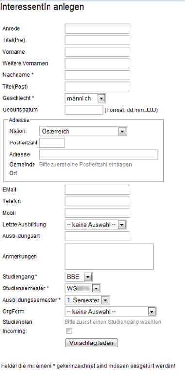 Formularaufruf  Formularaufruf